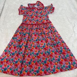 VTG Kelly's Kids Girls Birthday Balloon Fun Party Dress 7 Cotton Made in USA